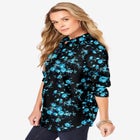 Plus Size Kate Long Sleeve Easy Cotton-Blend Button-Front Shirt image number null