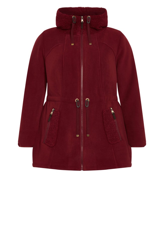 Fleece Hood Coat image number null