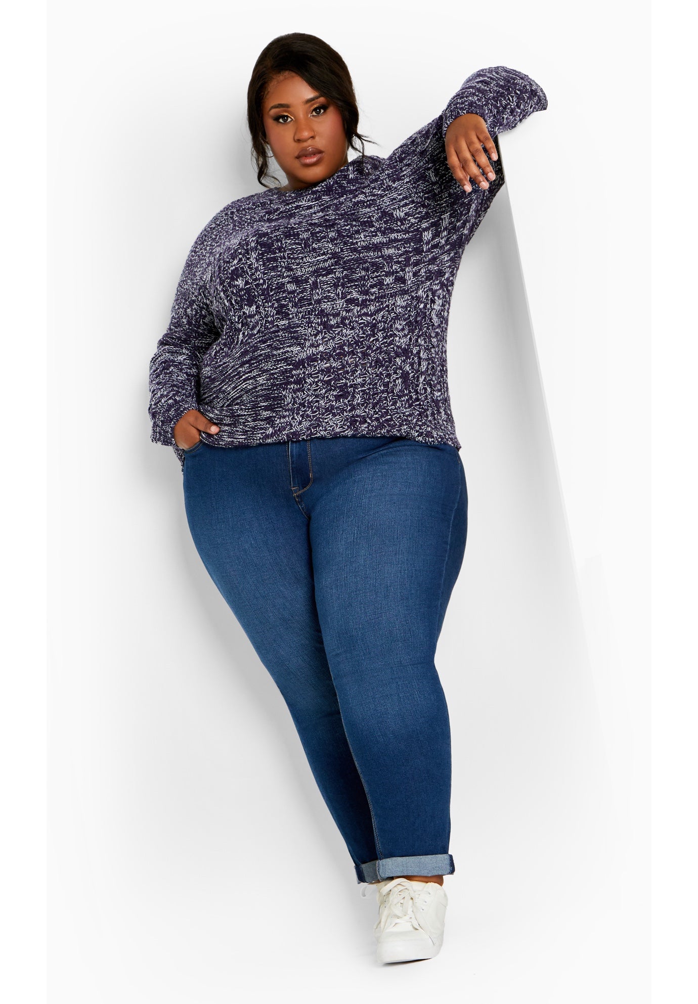 Charli Drop Shoulder Cable Sweater image number 1