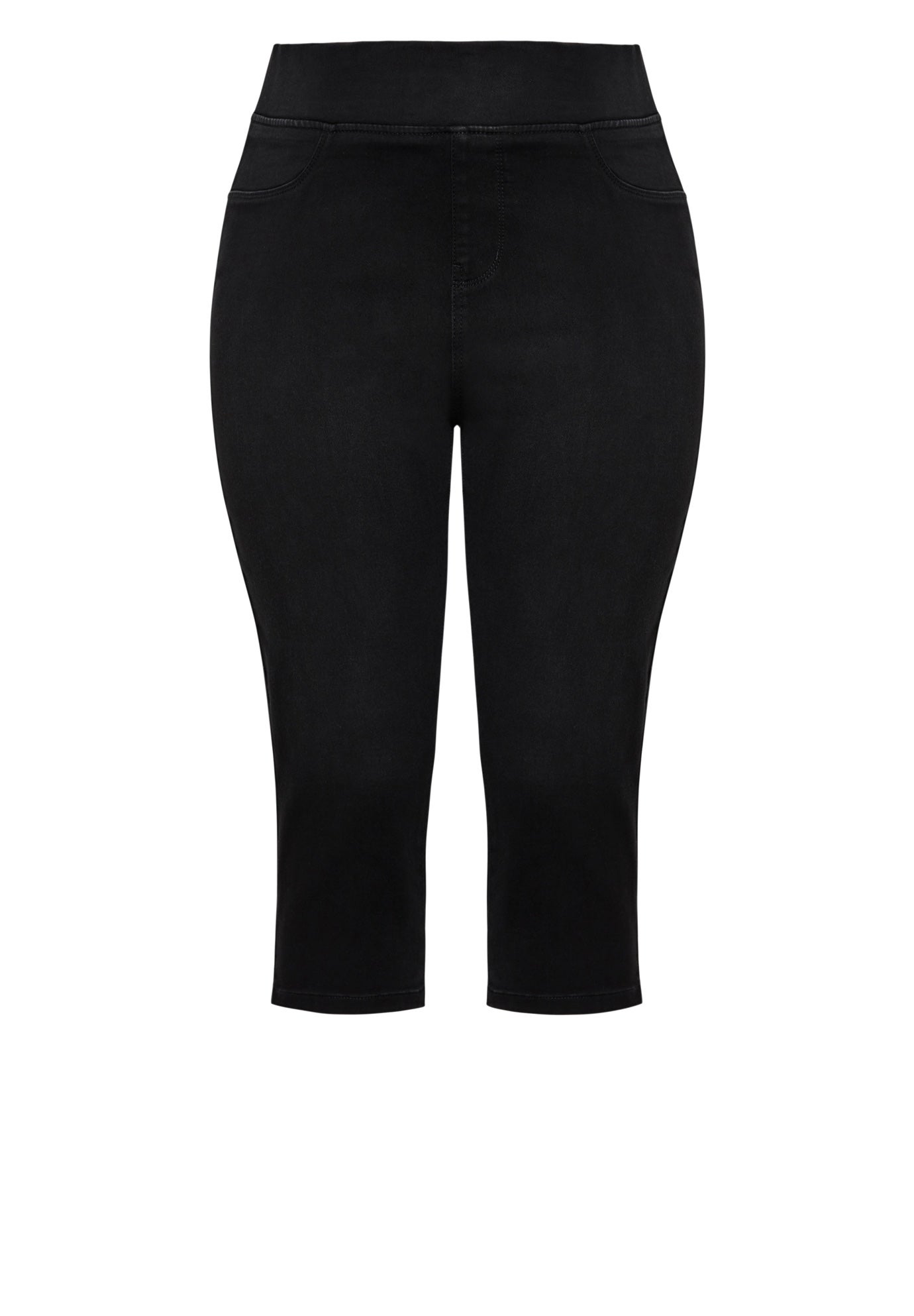 Pull On Cropped Denim Legging image number 5