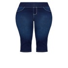 Pull On Cropped Denim Legging image number null