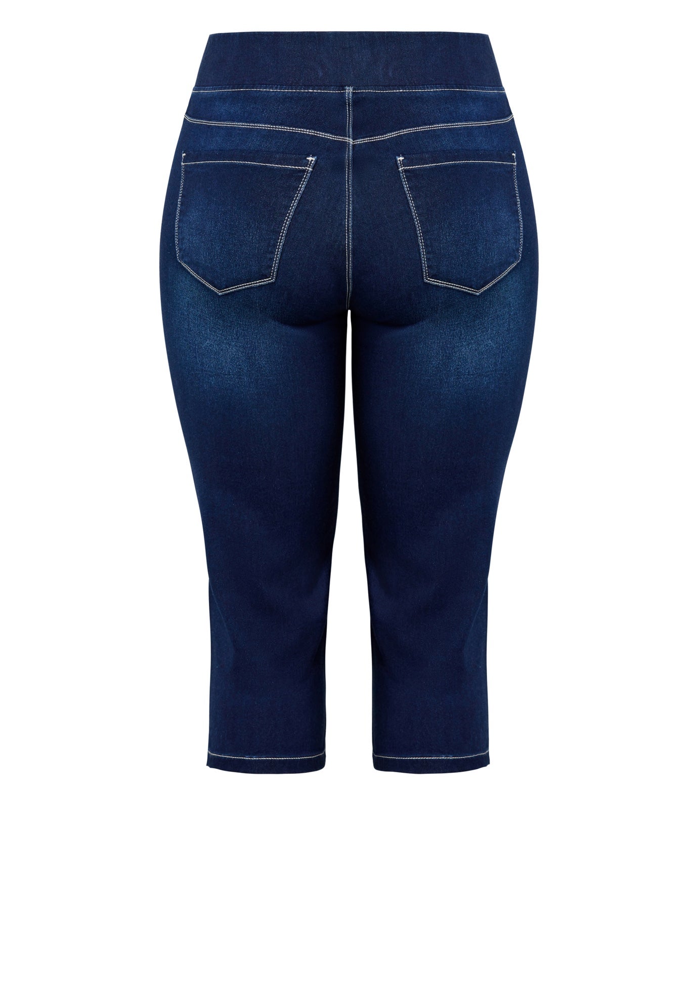 Pull On Cropped Denim Legging image number 4