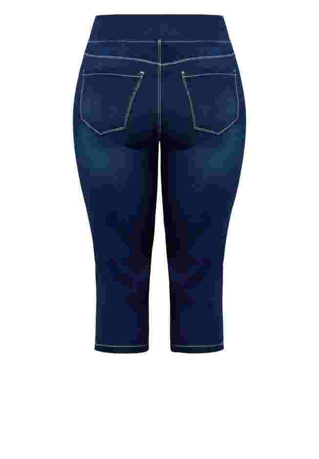 Pull On Cropped Denim Legging image number 4