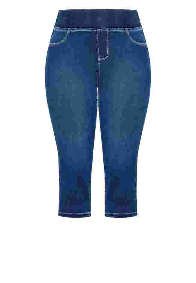 Pull On Cropped Denim Legging image number 3