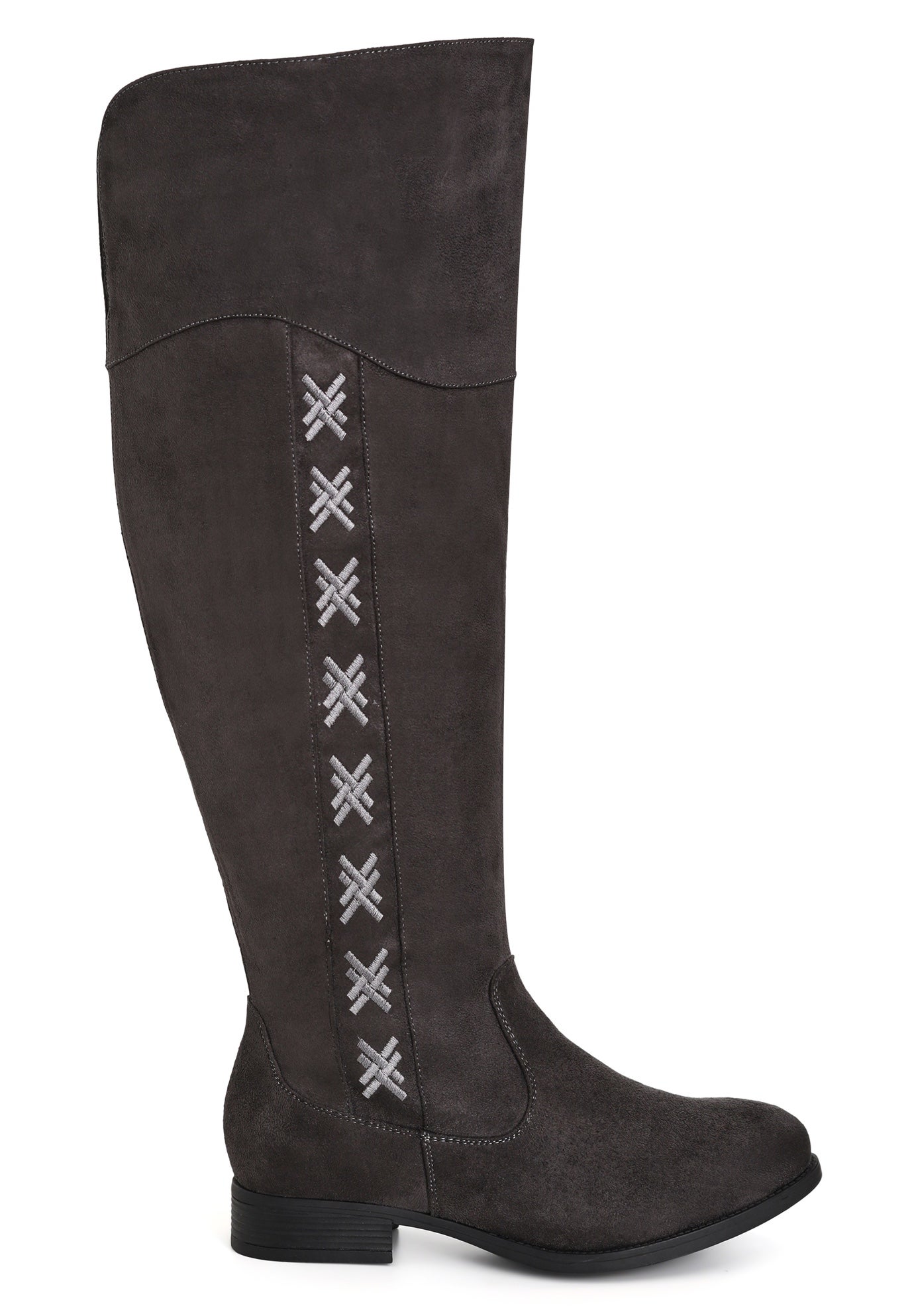 WIDE FIT Nadia Grey Tall Boot image number 2