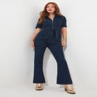 Stretch Denim Jumpsuit image number null