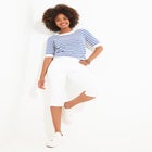 Stretch Denim Capri Pant image number null