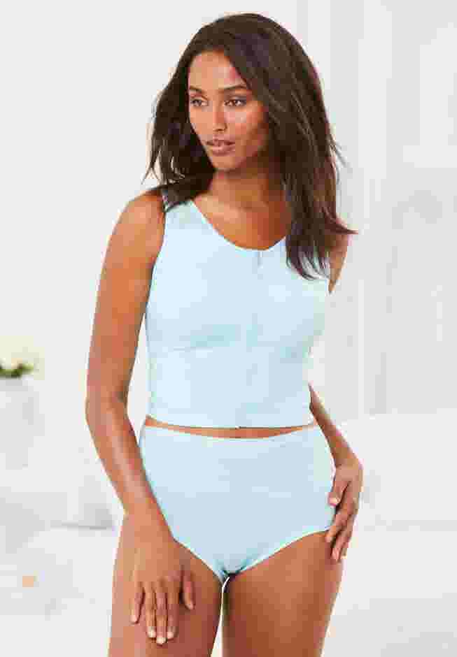 Comfort Choice® Longline Zip-Front Posture Bra image number 3