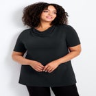 Cowl Neck Short Sleeve Top image number null