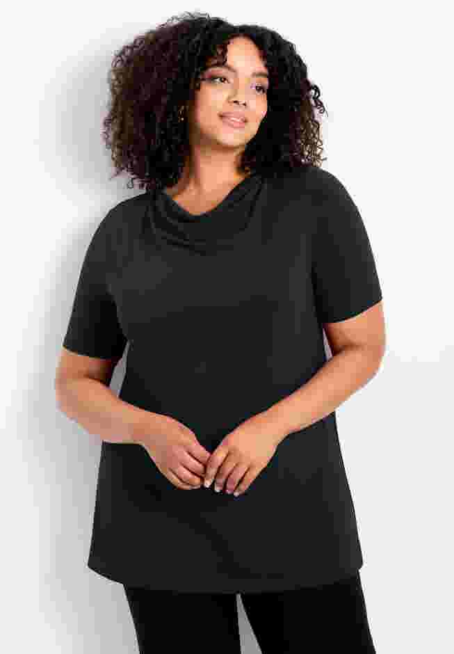 Cowl Neck Short Sleeve Top image number 0