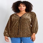 Scallop Trim Peasant Blouse image number null