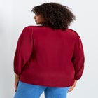 Scallop Trim Peasant Blouse image number null