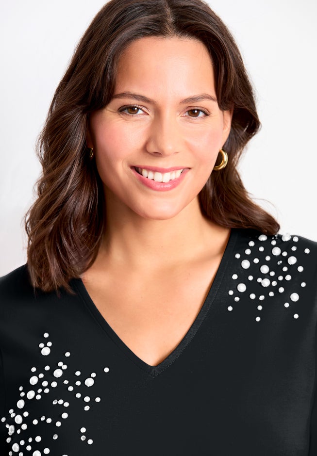 Embellished V-Neck Tunic image number 1