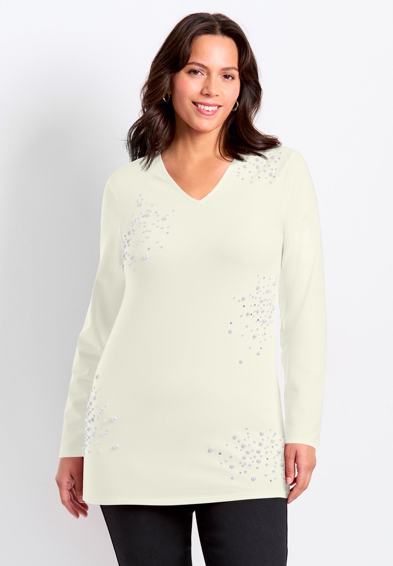 Embellished V-Neck Tunic image number 0