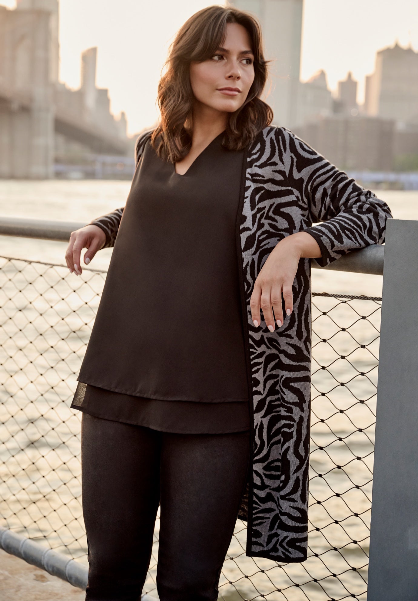 Open Front Sweater Cardigan image number 1