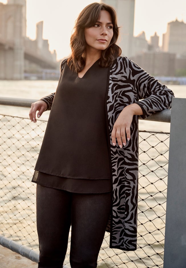 Open Front Sweater Cardigan image number 1