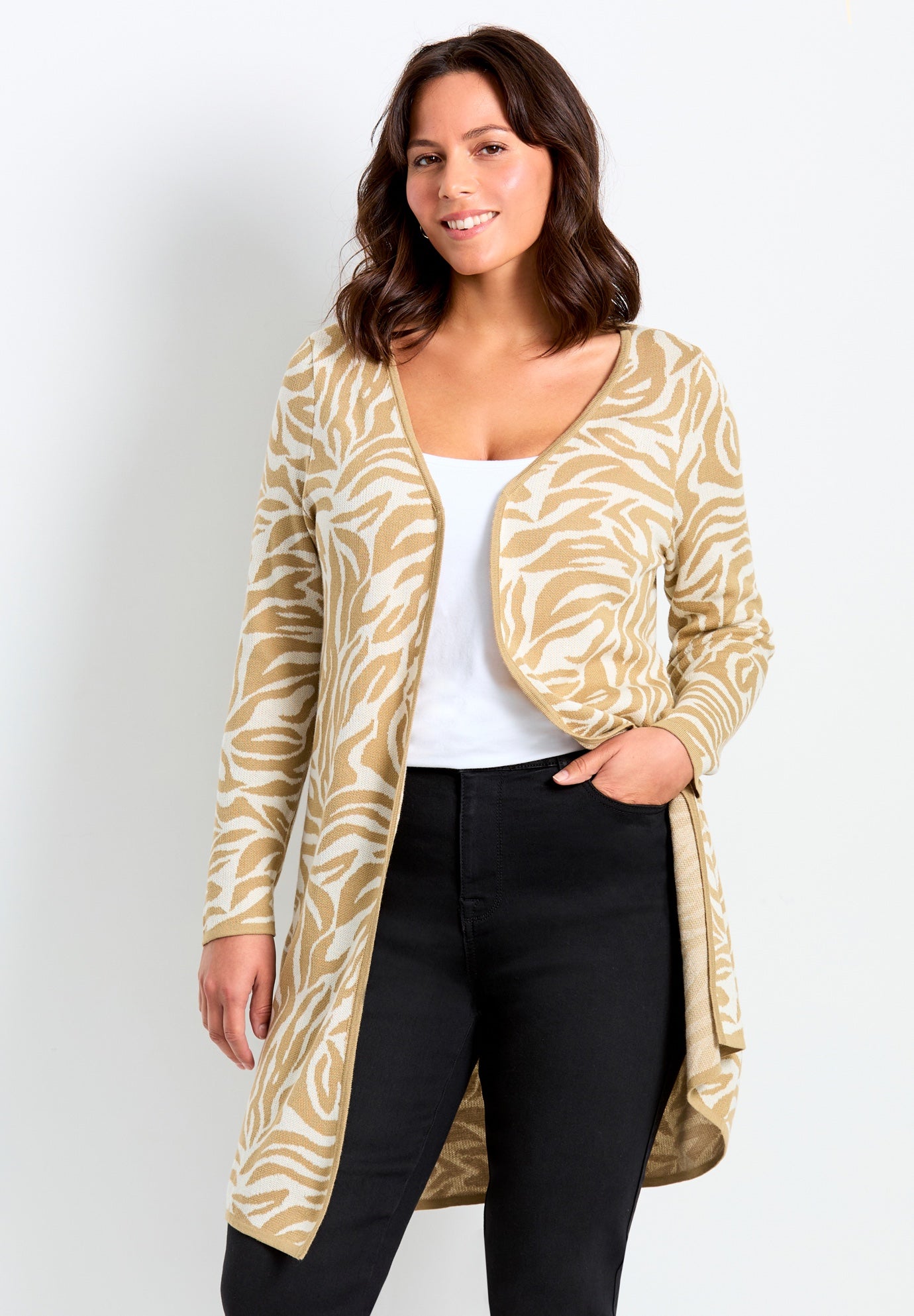 Open Front Sweater Cardigan image number 2