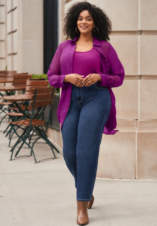 Convertible Button Down Tunic image number 1