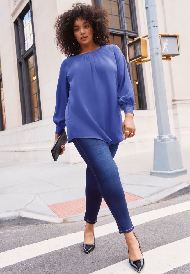 Pleated Peasant Blouse image number 1