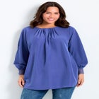 Pleated Peasant Blouse image number null
