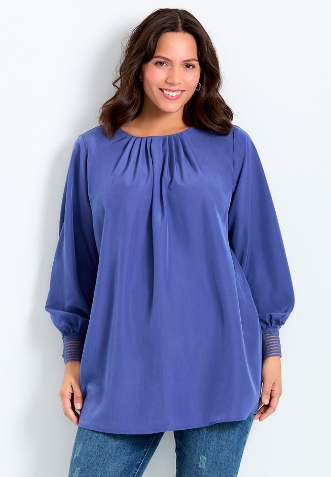 Pleated Peasant Blouse image number 0