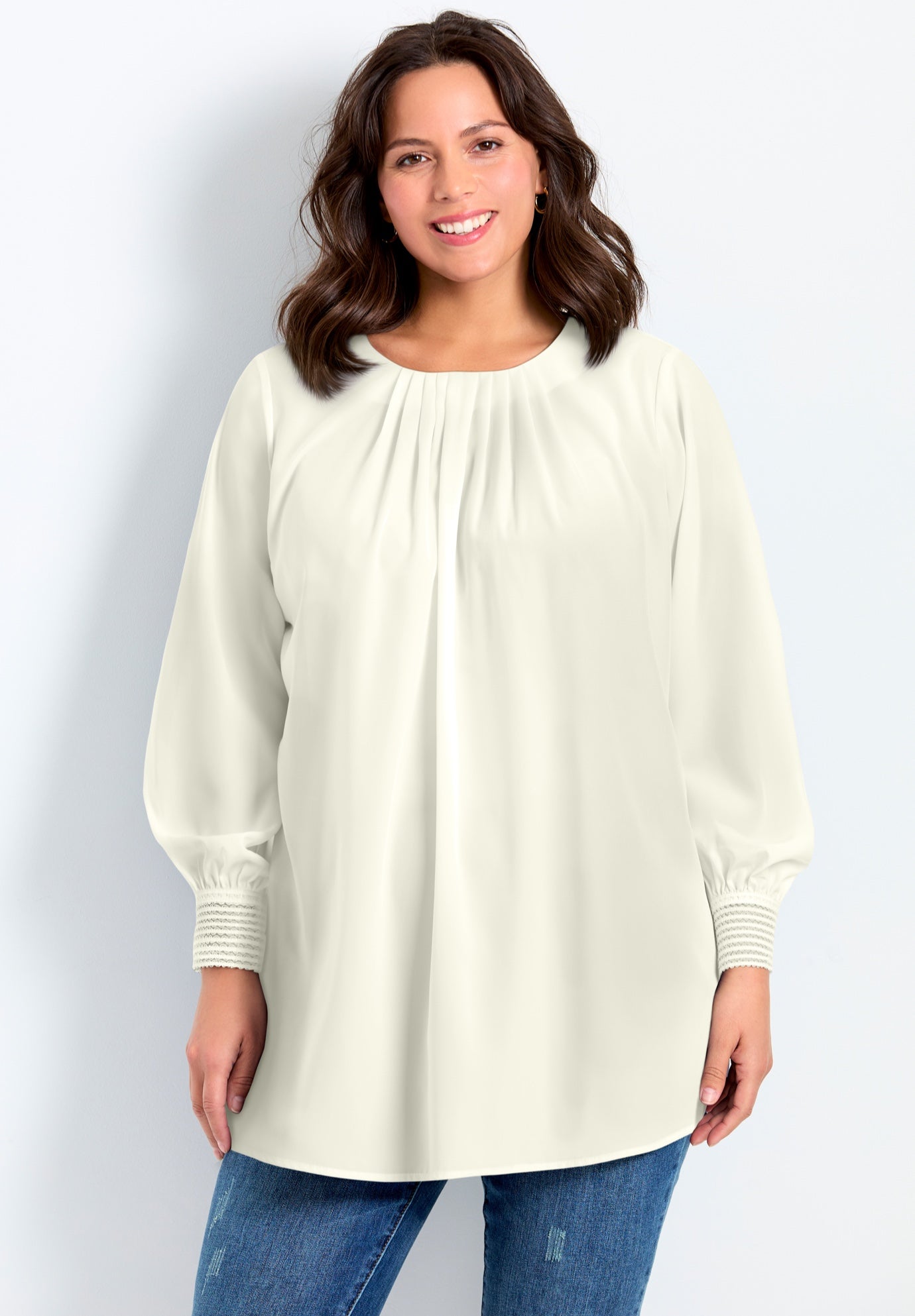 Pleated Peasant Blouse image number 0