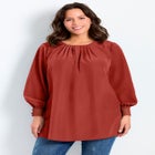 Pleated Peasant Blouse image number null