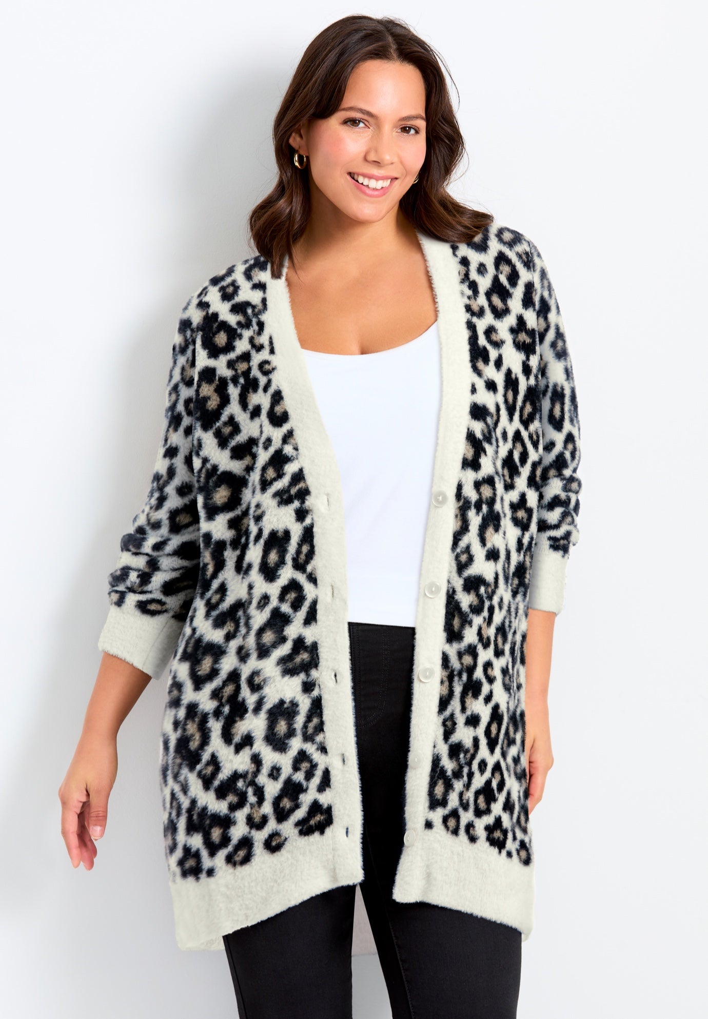 Button Front Cozy Cardigan image number 0