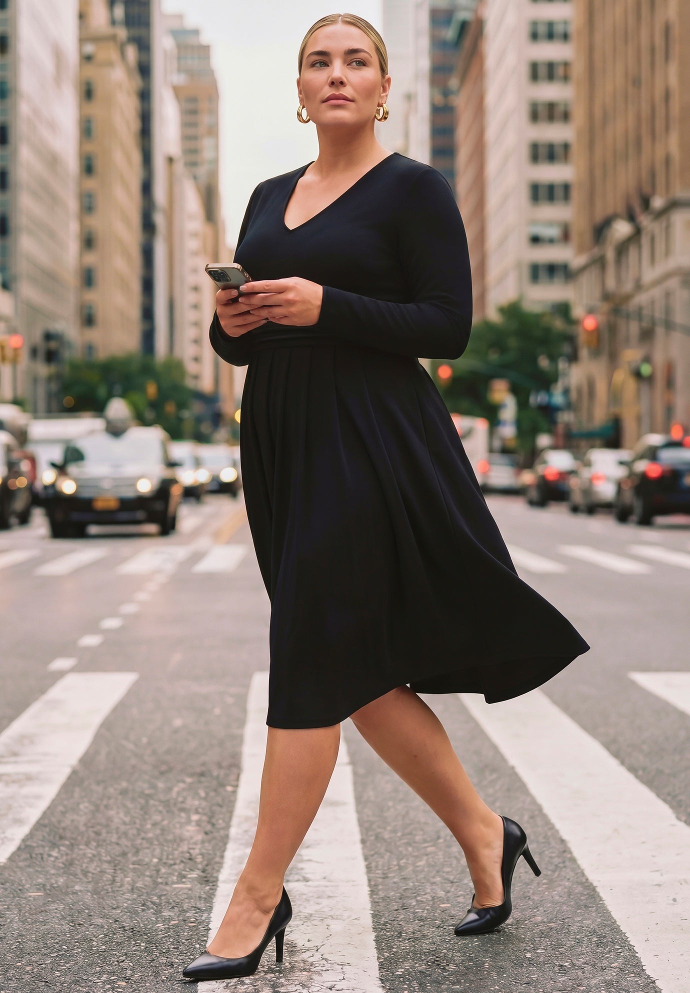 Ponte Fit And Flare Midi Dress image number 1
