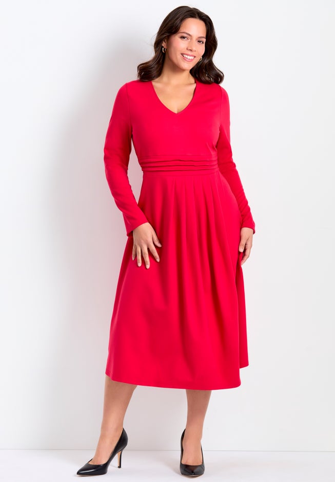 Fit And Flare Midi Dress image number null