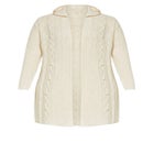 Camilla Cable Knit Hooded Cardigan image number null