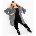 Charmed Collarless Longline Cardigan image number null