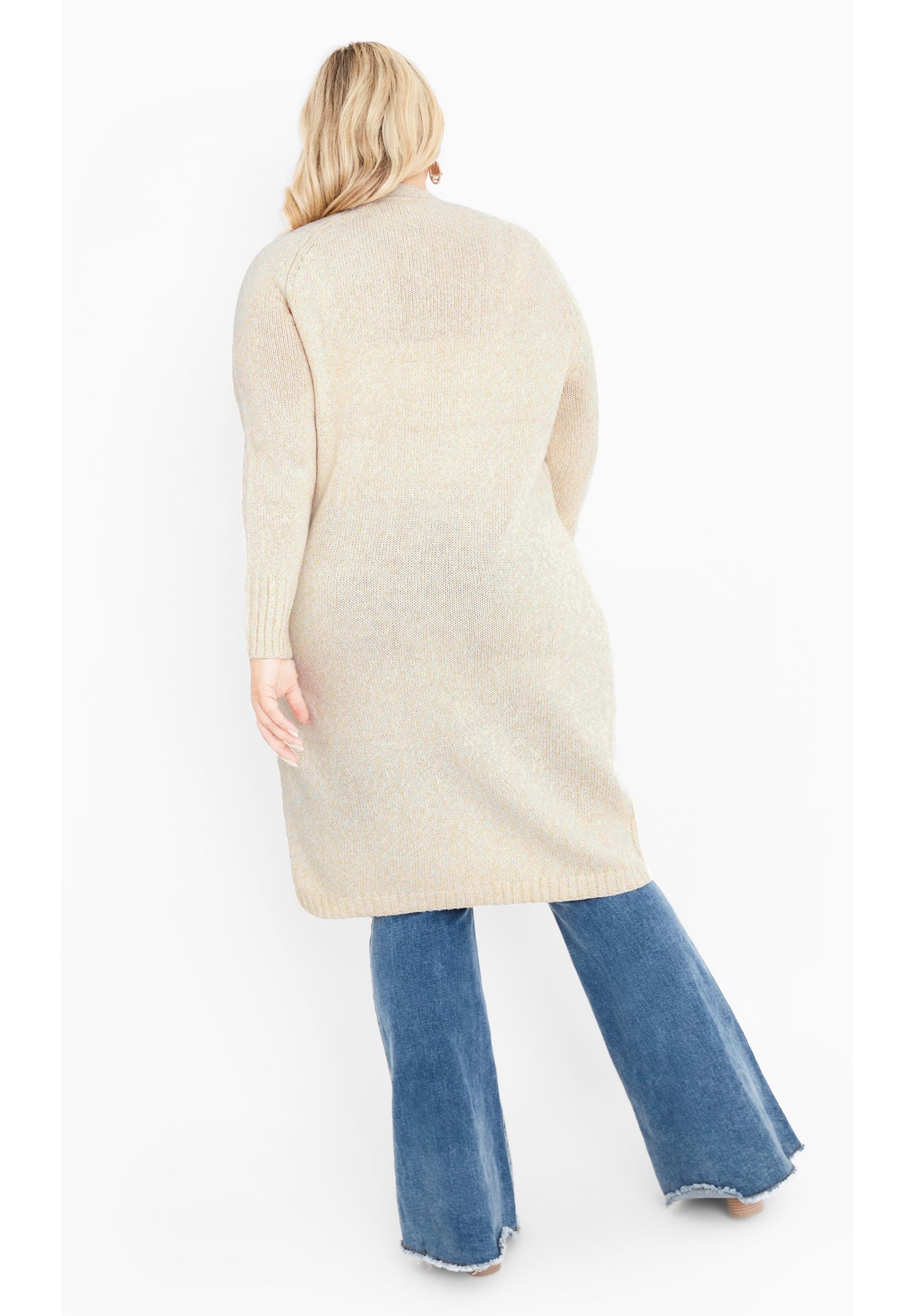 Charmed Collarless Longline Cardigan image number 2