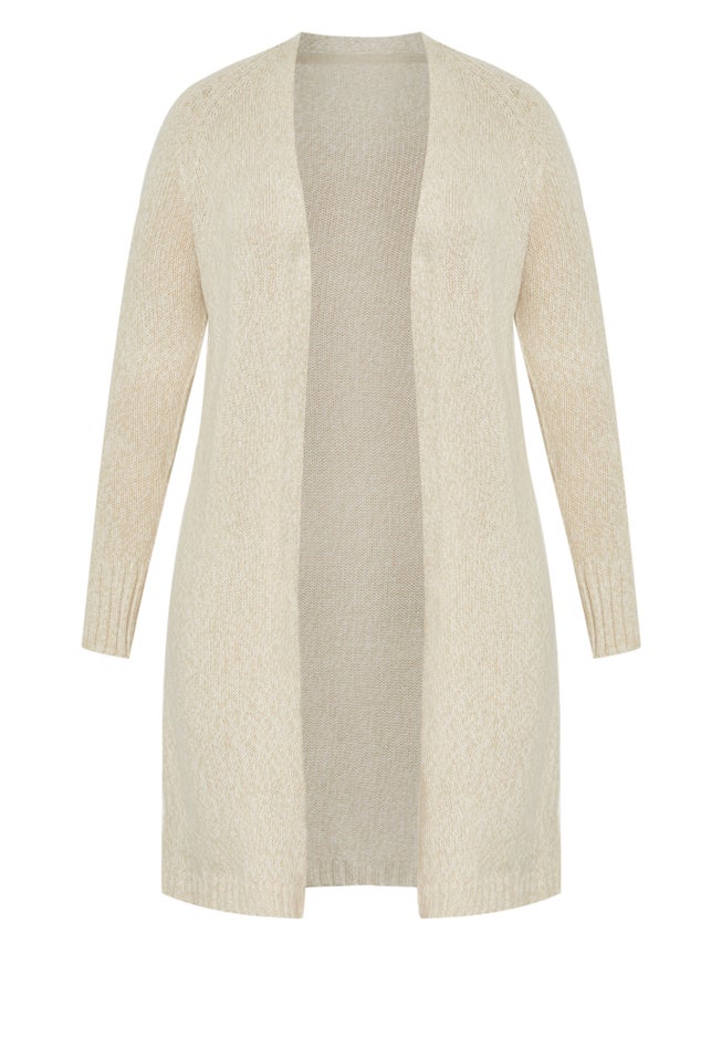 Charmed Collarless Longline Cardigan image number 3