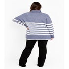 Livvy Roll Neck Stripe Sweater image number null