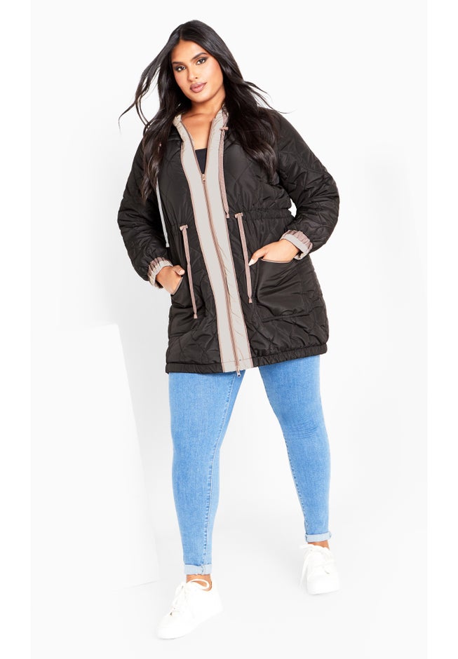 Clio Quilt Padded Hooded Neck Coat image number 2