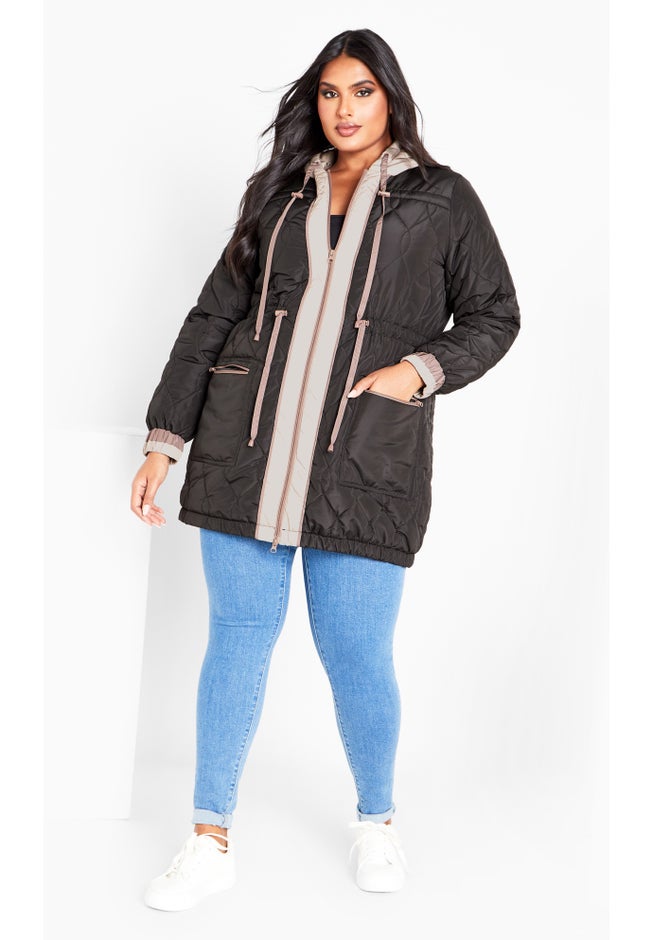 Clio Quilt Padded Hooded Neck Coat image number 1
