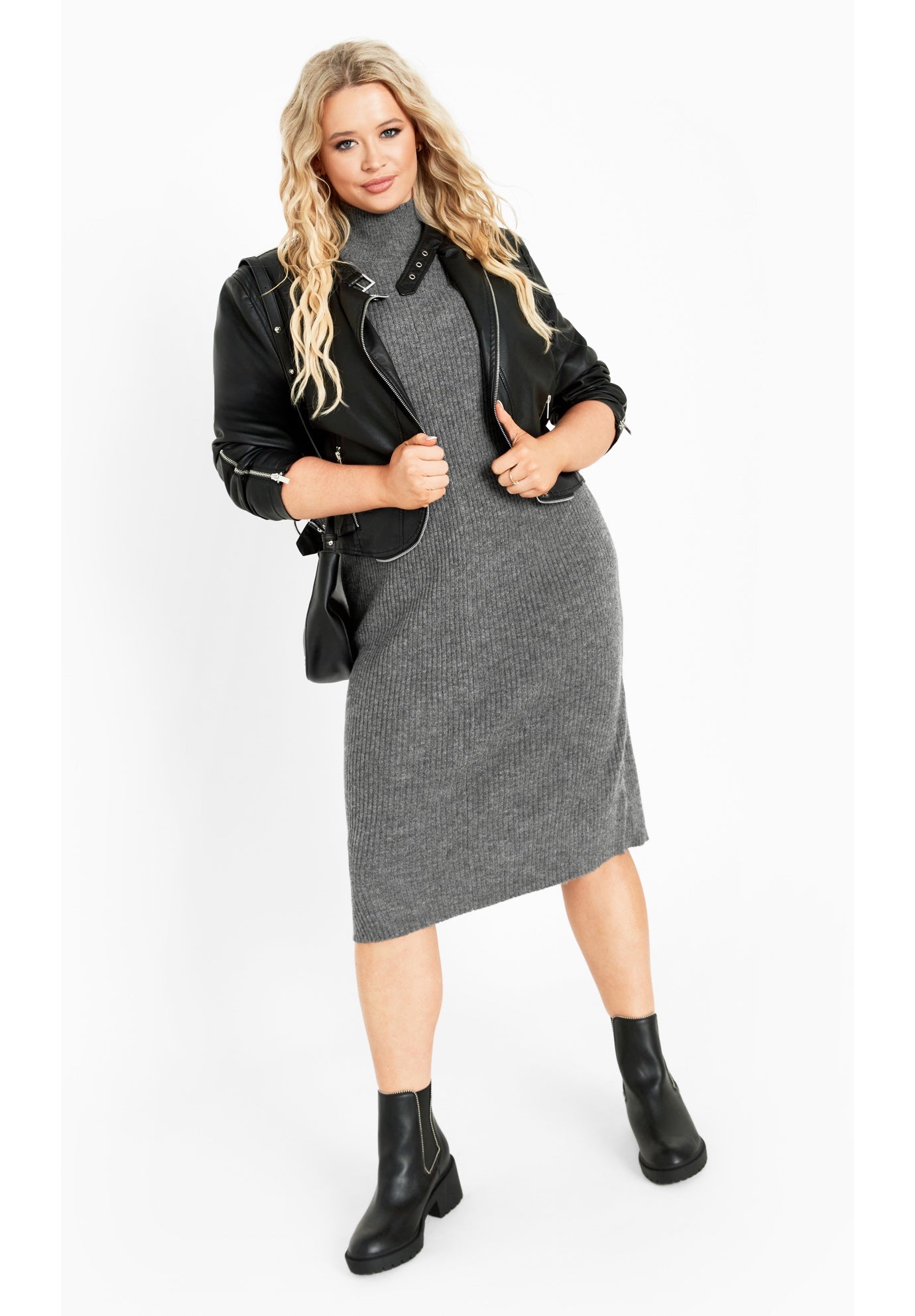 Callie High Neck Sweater Dress image number 0