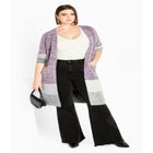 Elise Color Block Knitted Cardigan image number null