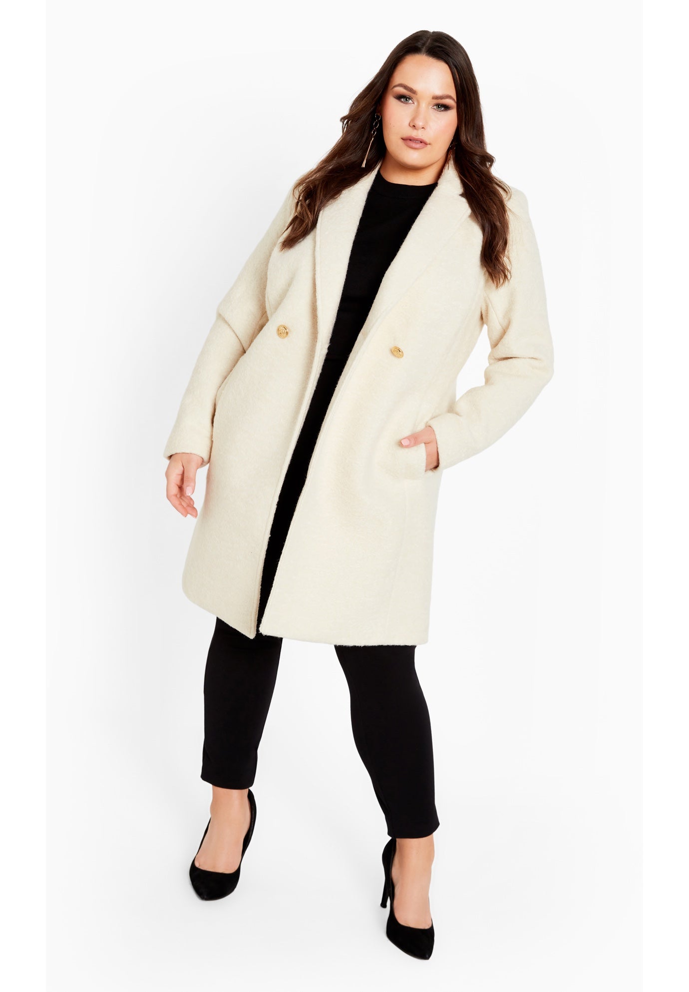Estelle Double Button Collared Coat image number 1