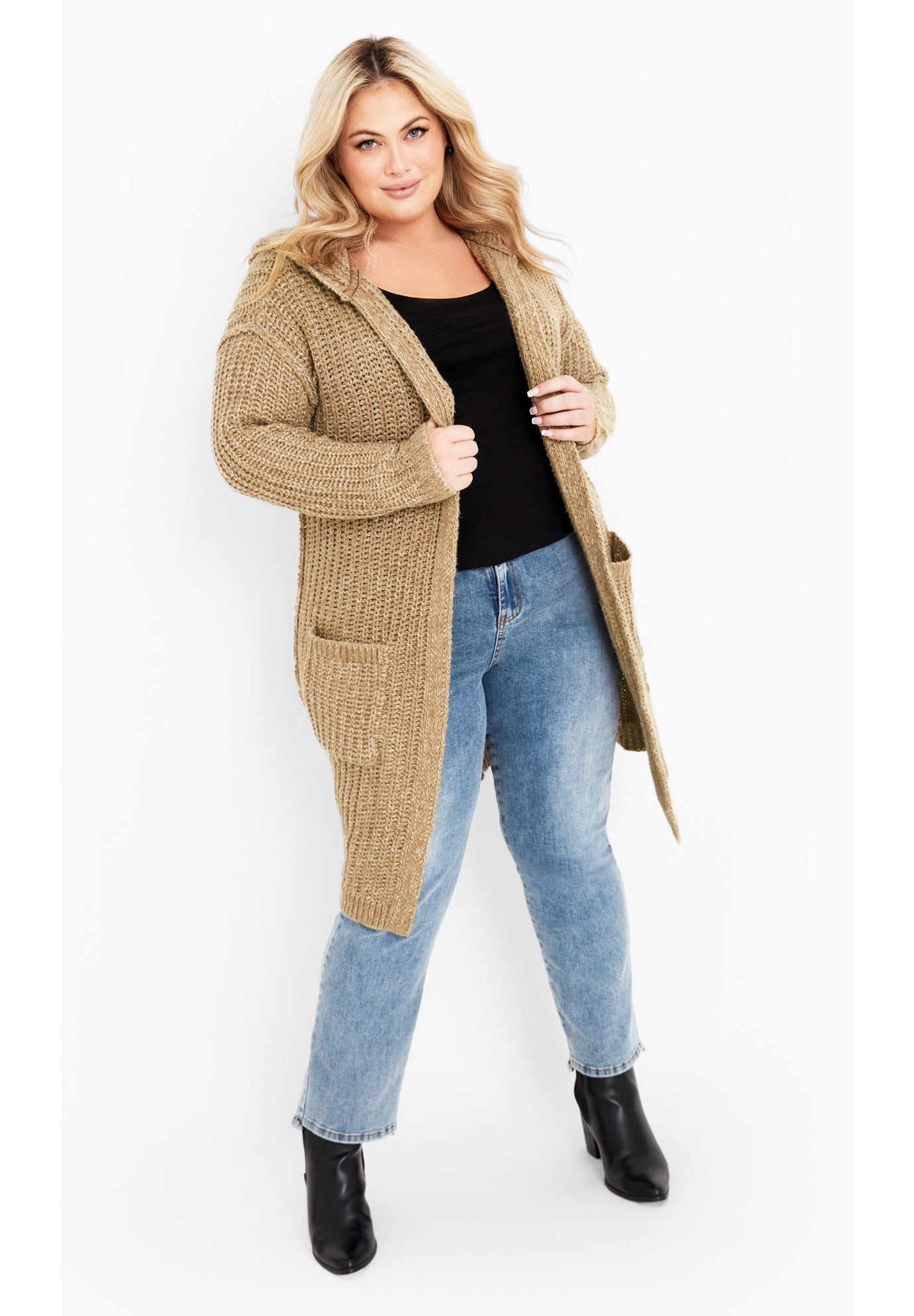 Chelsea Soft Knit Hood Coatigan image number 1