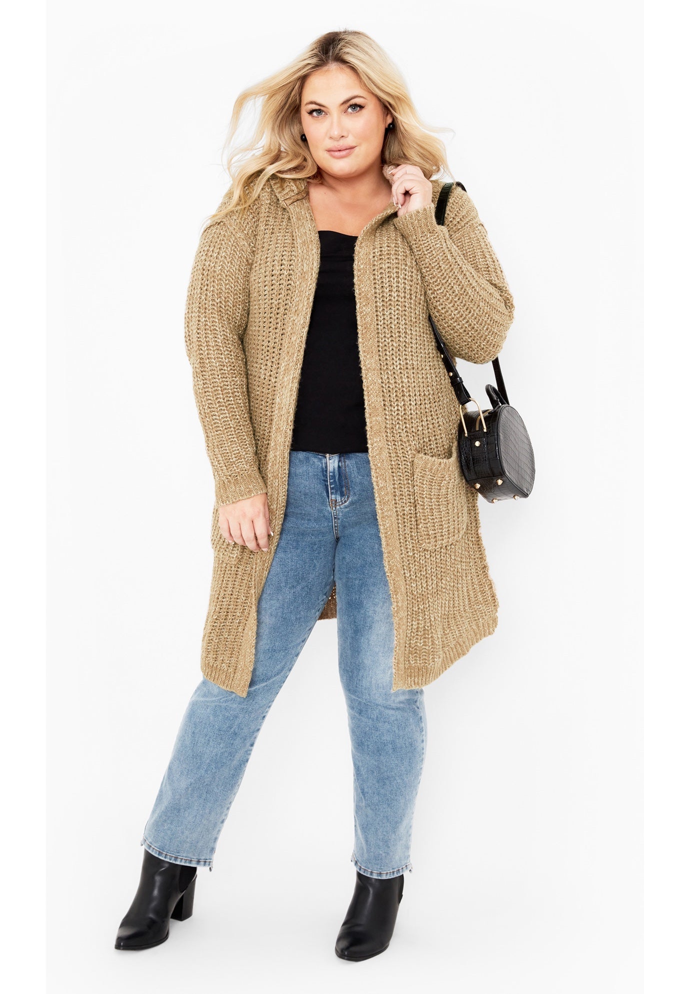 Chelsea Soft Knit Hood Coatigan image number 0