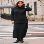 A-Line Midi Sweater Skirt image number null