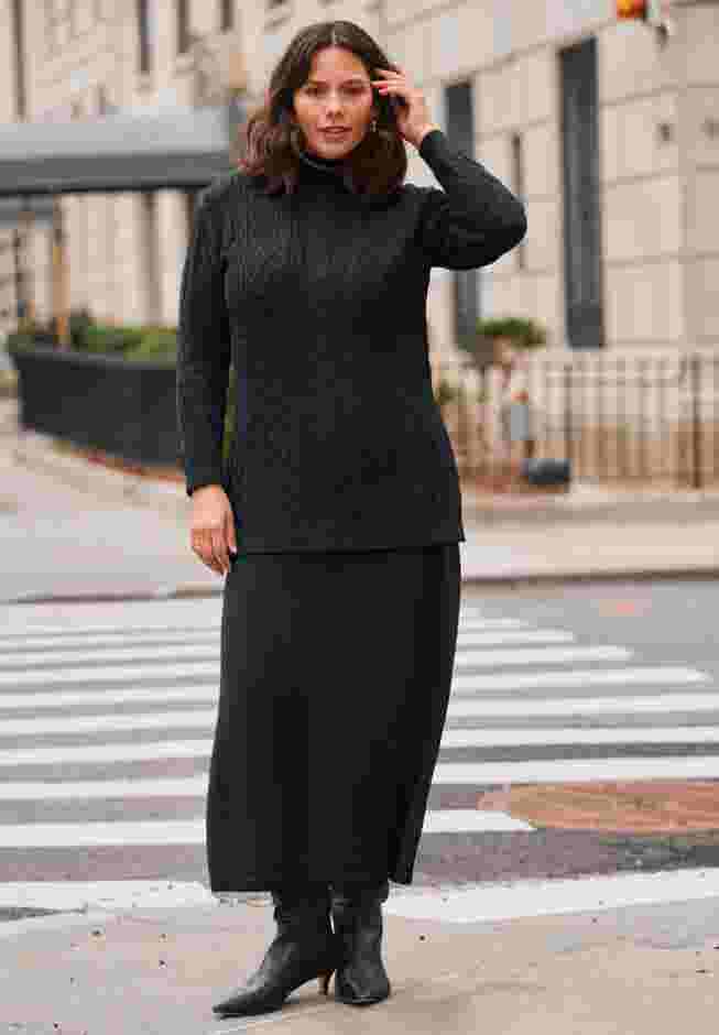 A-Line Midi Sweater Skirt image number 1