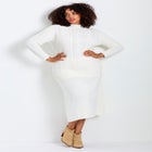 Mock Neck Cable Sweater image number null