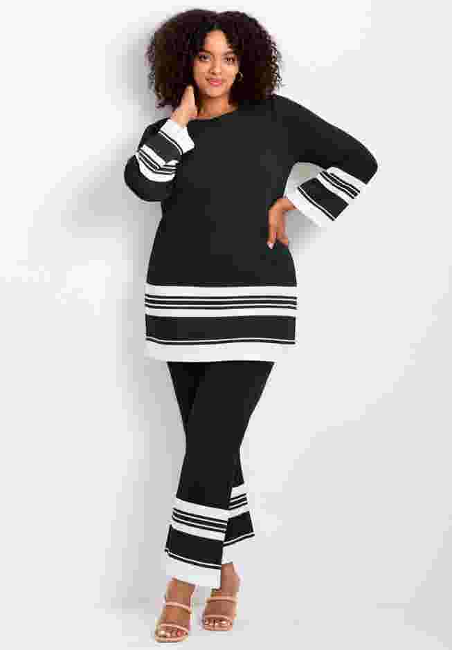 Border Stripe Straight Leg Pant image number 0