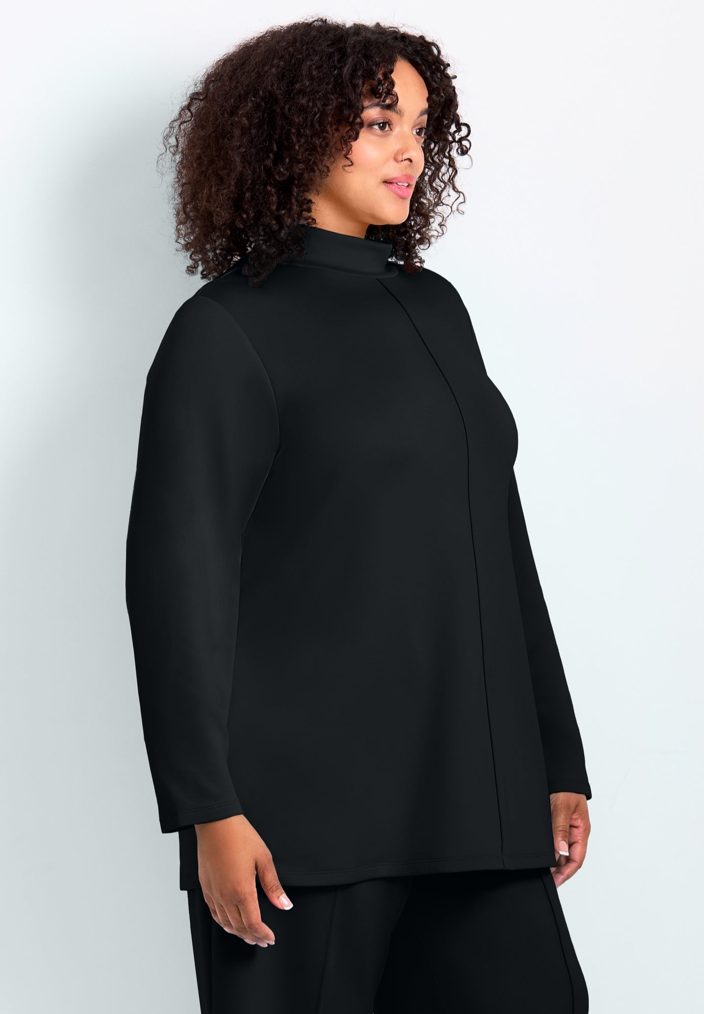 Seamed Mock Neck Tunic image number 3