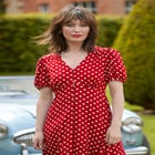 Retro Button-Front Knee-Length Dress image number null