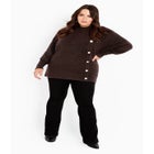 Beata Asymmetrical Button Knit Sweater image number null