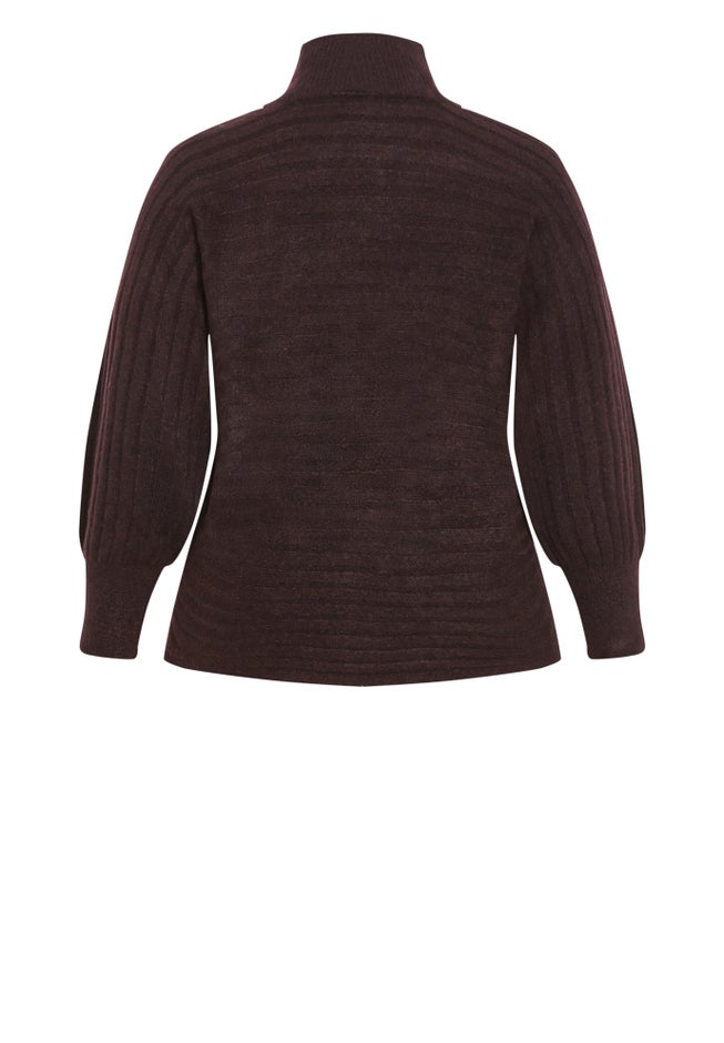Beata Asymmetrical Button Knit Sweater image number 5